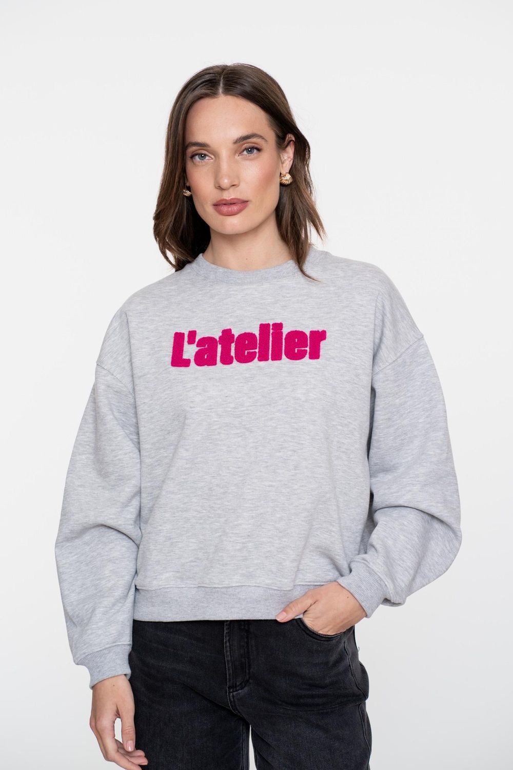 Geisha Sweater L&#39;atelier toweling Grijs