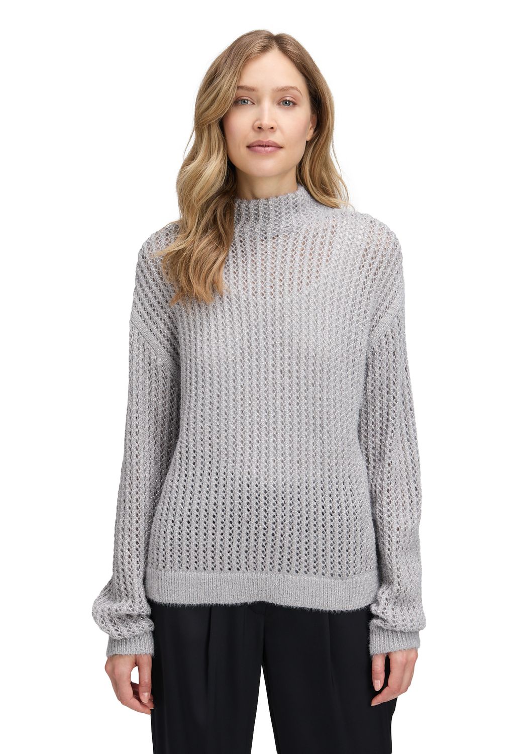 Betty Barclay Collection Strick Koll 2 Grijs