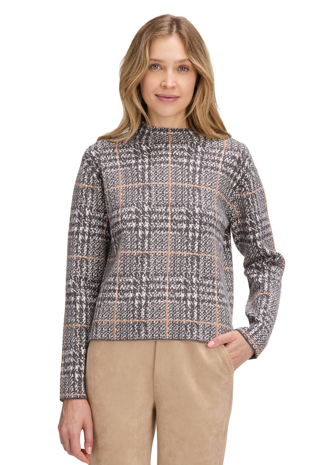 Betty Barclay Collection Strick Koll 2 Grijs