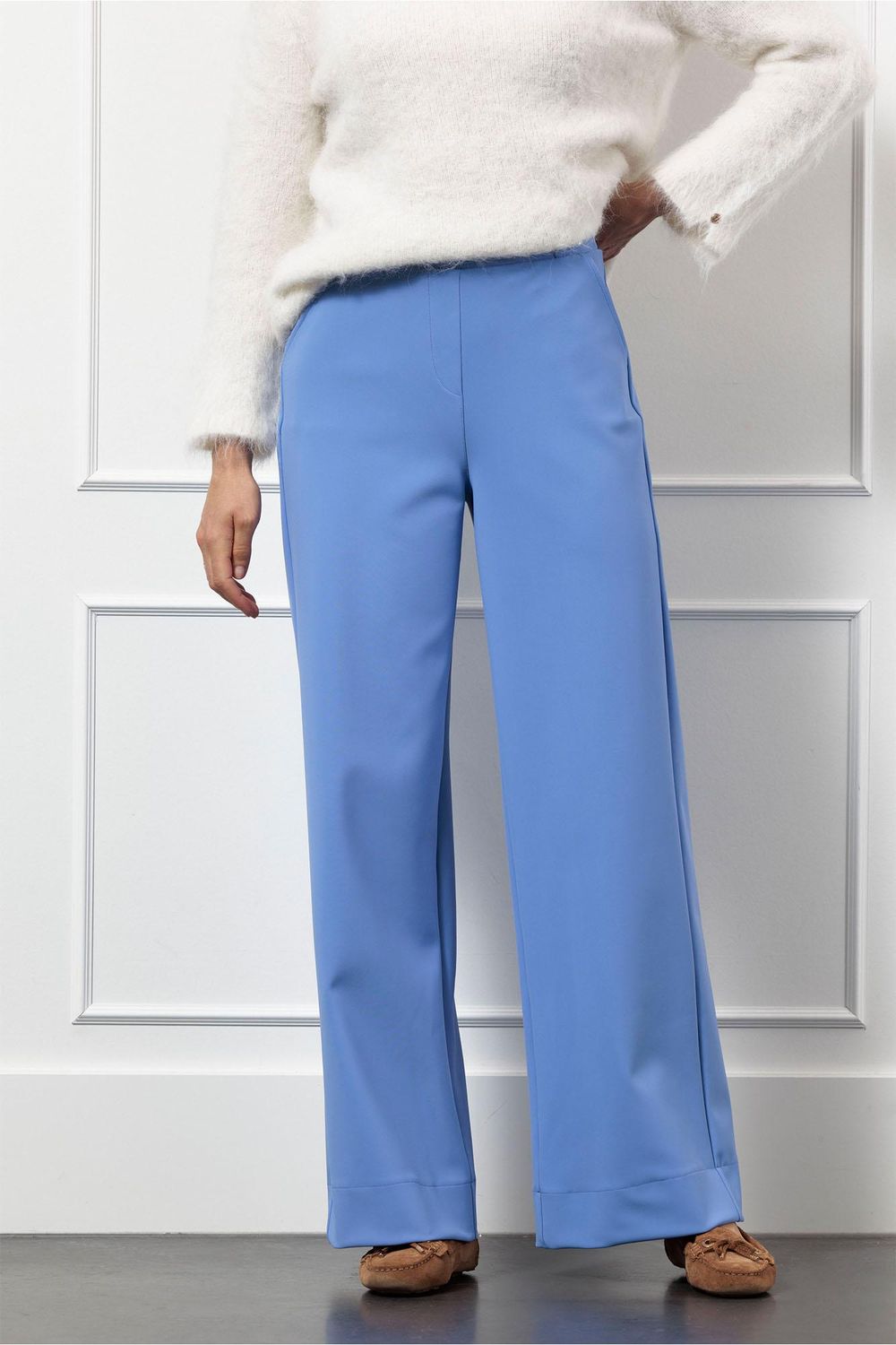 Studio Anneloes Lexie bonded trousers Blauw