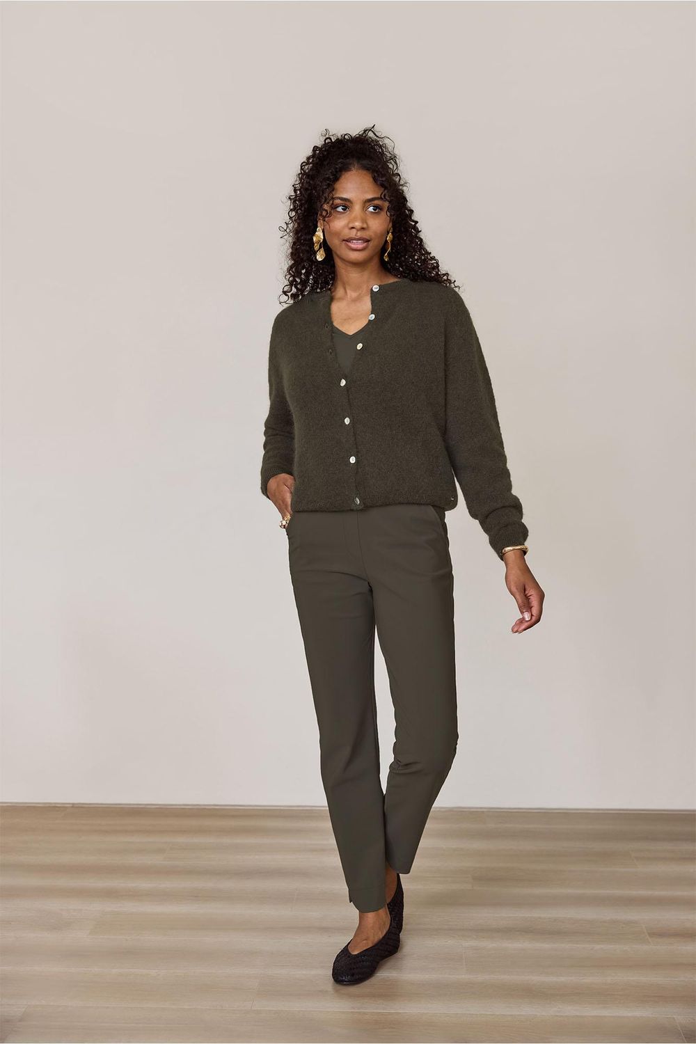 Studio Anneloes Bibi mohair cardigan Groen
