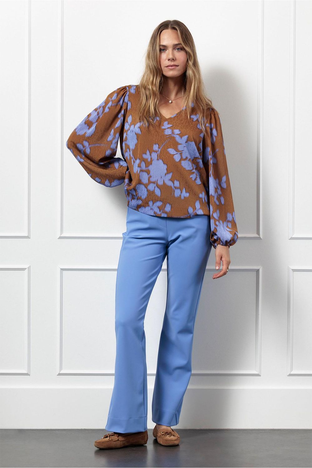 Studio Anneloes Kylie blurry top Bruin