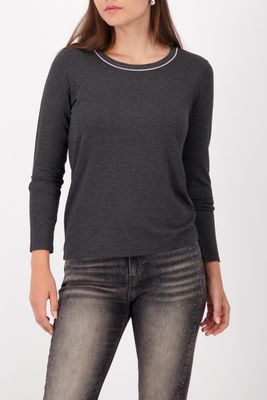 Monari Pullover anthra melange Grijs