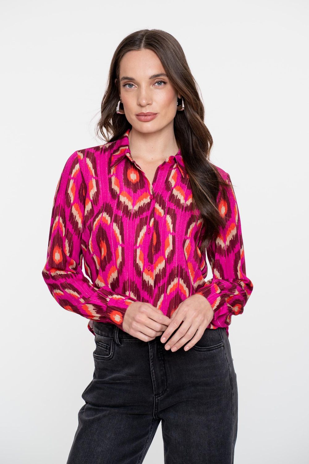Geisha Blouse print Roze
