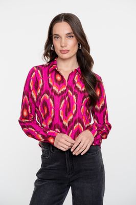 Geisha Blouse print Roze