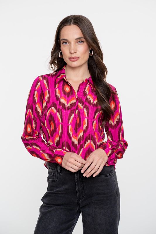 Geisha Blouse print Roze