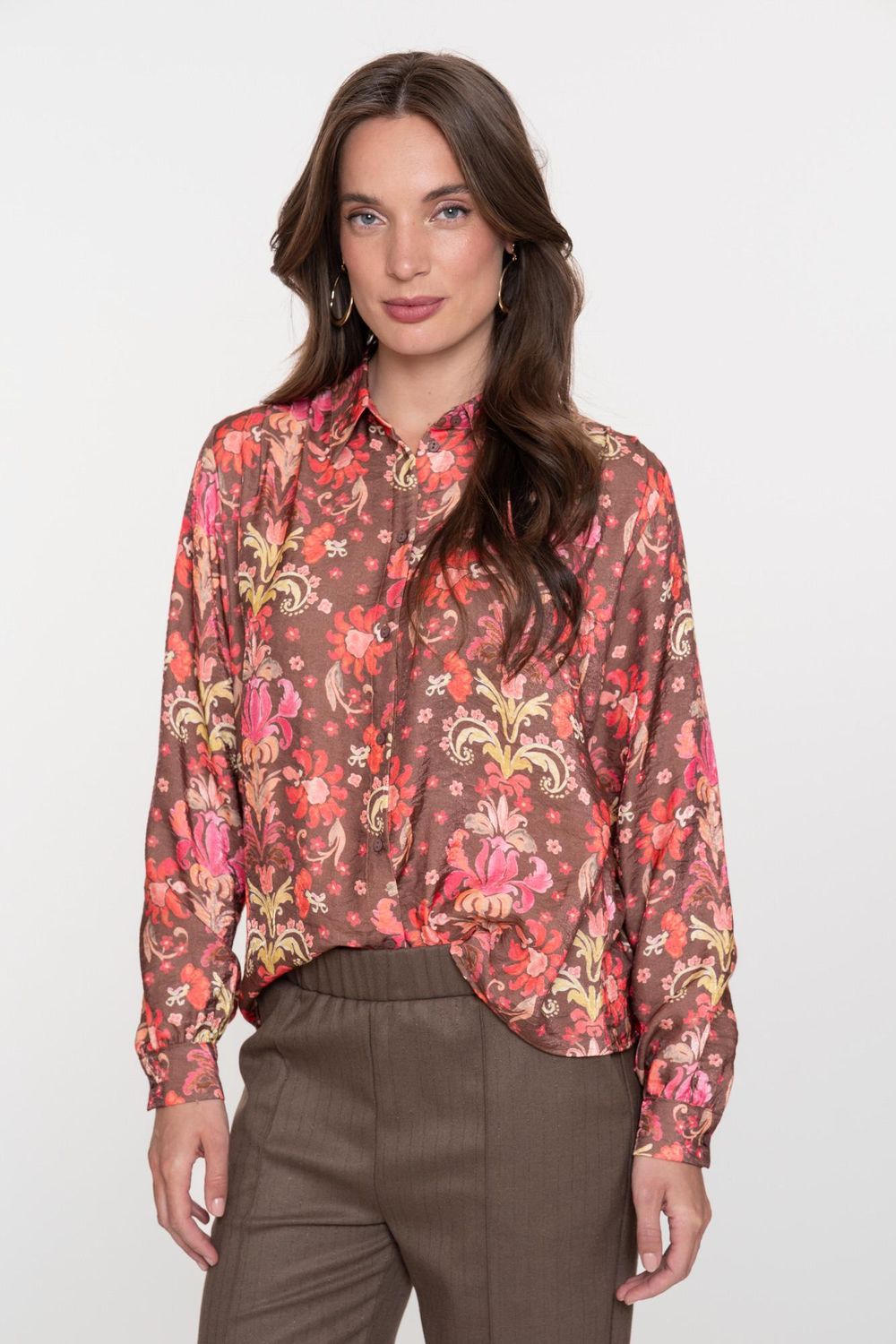 Geisha blouse Bruin