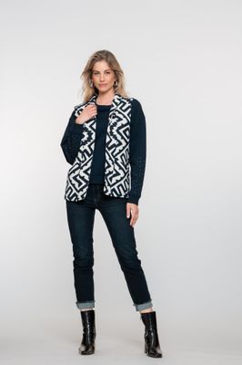 Geisha Jeans met omslag Blauw