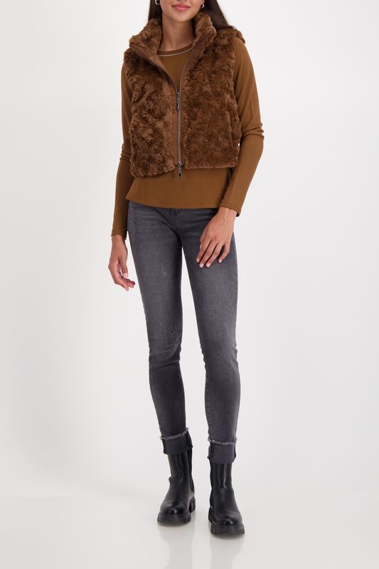Monari gilet Bruin