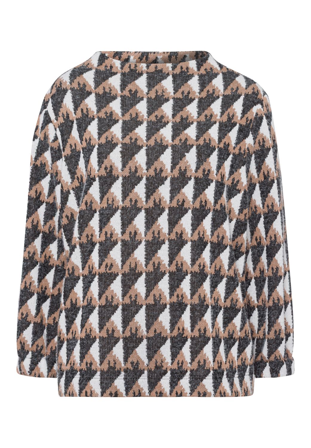 Frank Walder Strickpullover 1/1 Ärmel Beige