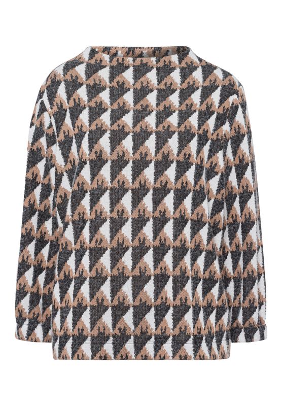 Frank Walder Strickpullover 1/1 Ärmel Beige