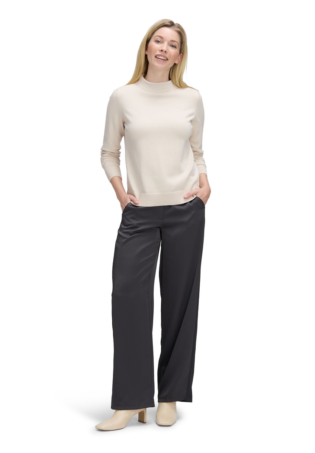 Betty Barclay Collection Strick Koll 2 Beige