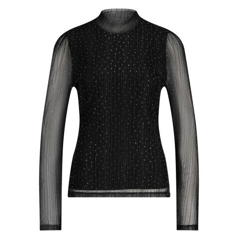 Nukus Puck zwarte strass top