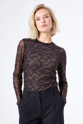 Garcia ladies T-shirt ls Zwart