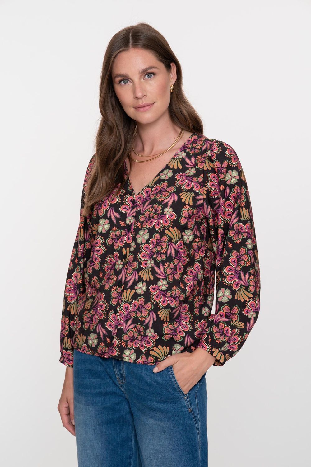 Geisha blouse Zwart