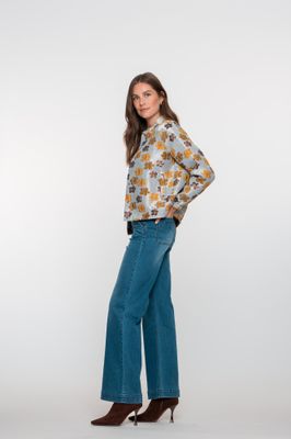Geisha Broek Wide Blauw