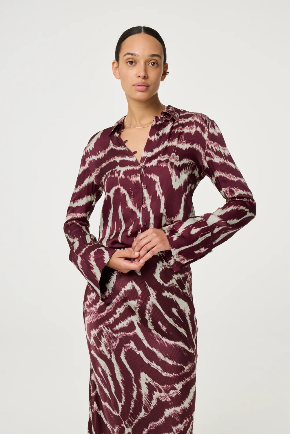 Fabienne Chapot Kaia rode print blouse