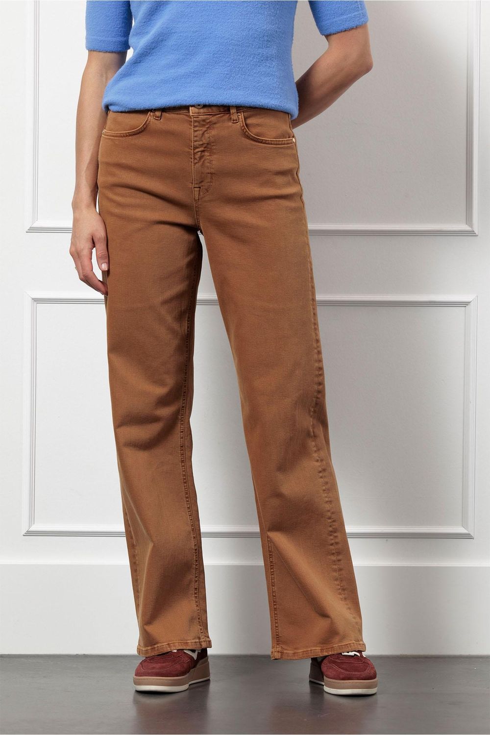 Studio Anneloes Lexie col denim Broek bruin