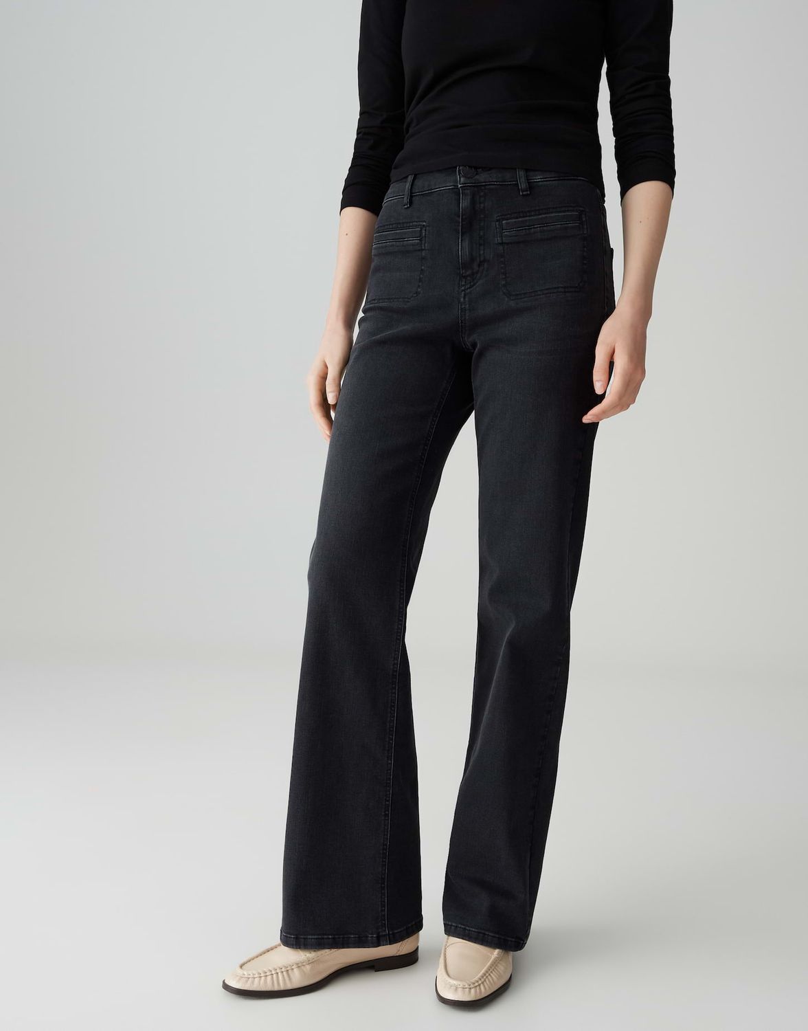 Opus Pants Melly fresh Zwart
