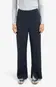YaYa Broek met sierplooien en split Blauw