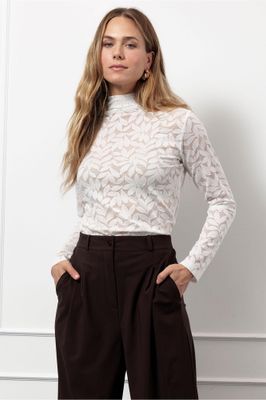 Studio Anneloes Reagan lace top Ecru
