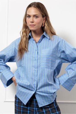 Studio Anneloes Erin stripe blouse Blauw