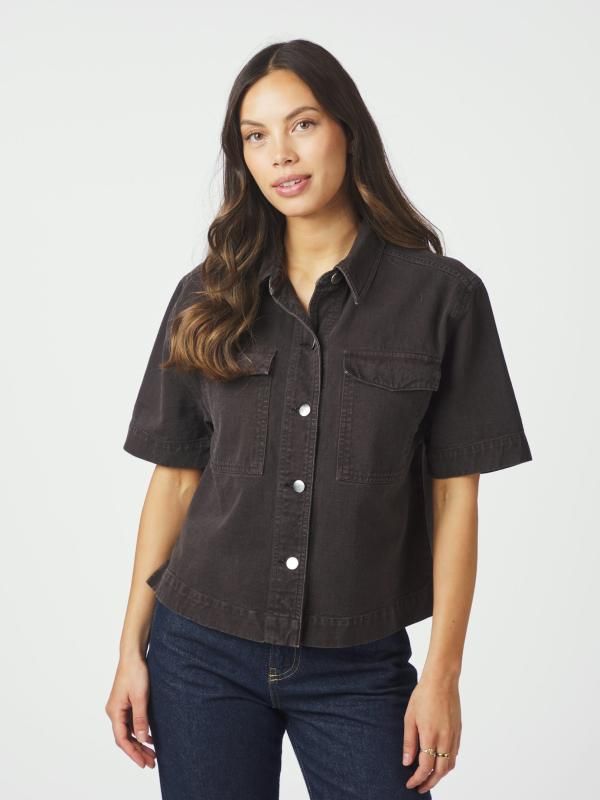 Neo Noir Tiki Solid Shirt Bruin