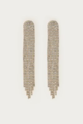 My Jewellery Earrings rounded strass strings Goud