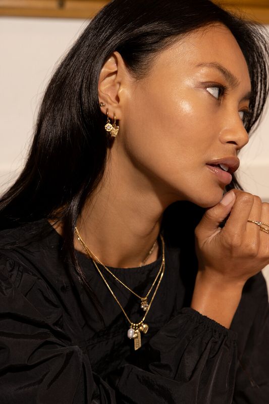 My Jewellery Earring hoop heart star Goud