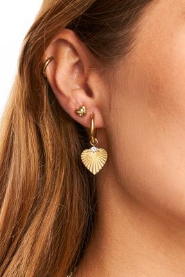 My Jewellery Earring hoop heart strass Goud MJ14609