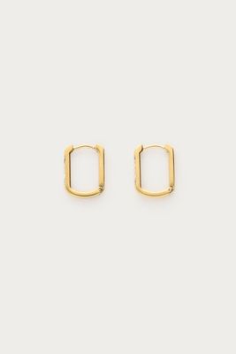 My Jewellery Earrings square strass hoop mini Goud