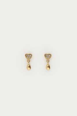 My Jewellery Earstuds heart drop Goud