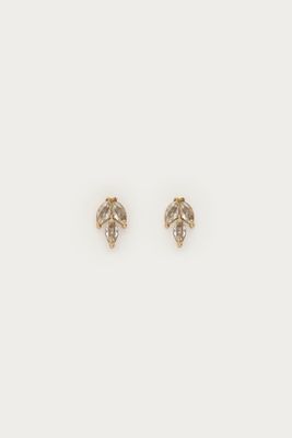 My Jewellery Earstuds leaf strass Goud