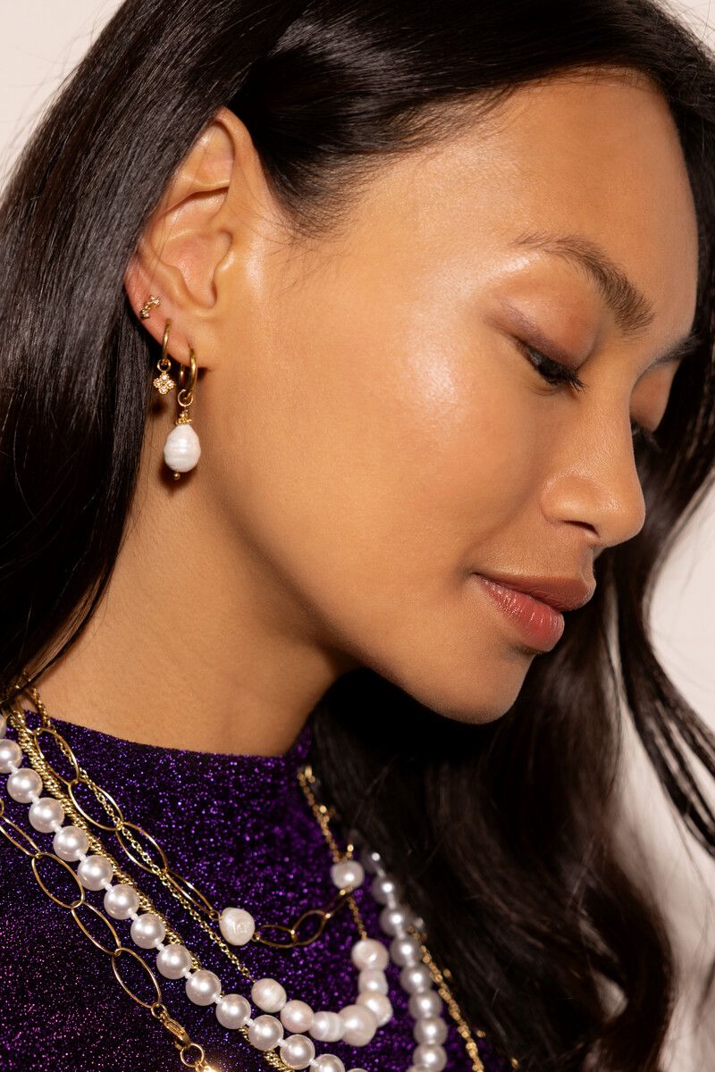 My Jewellery Earstud strass drop strass Goud
