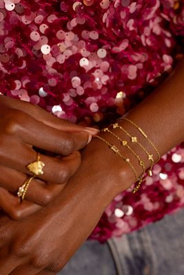 My Jewellery Bracelet tiny strass pearl charm Goud