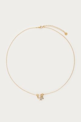 My Jewellery Necklace tiny strass pearl charm Goud