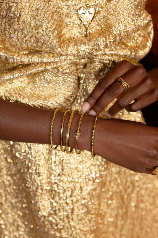 My Jewellery Bangle with chain Goud