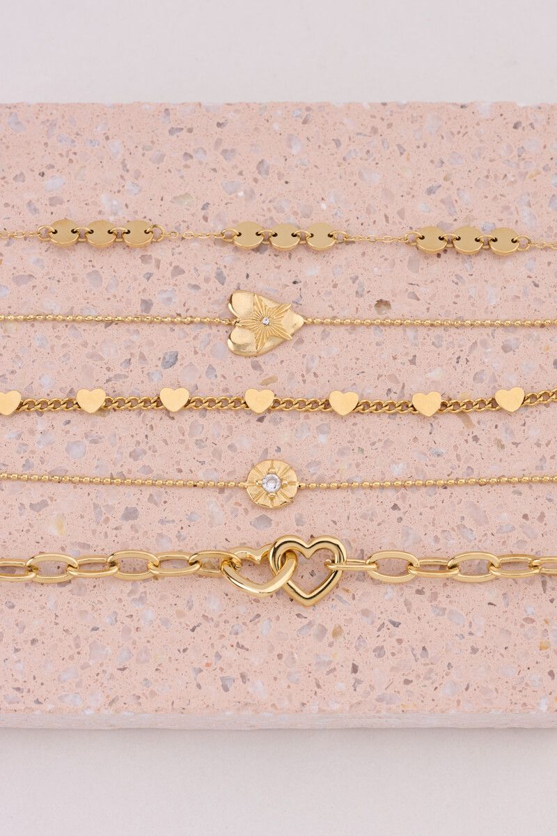 My Jewellery Bracelet chain heart Goud