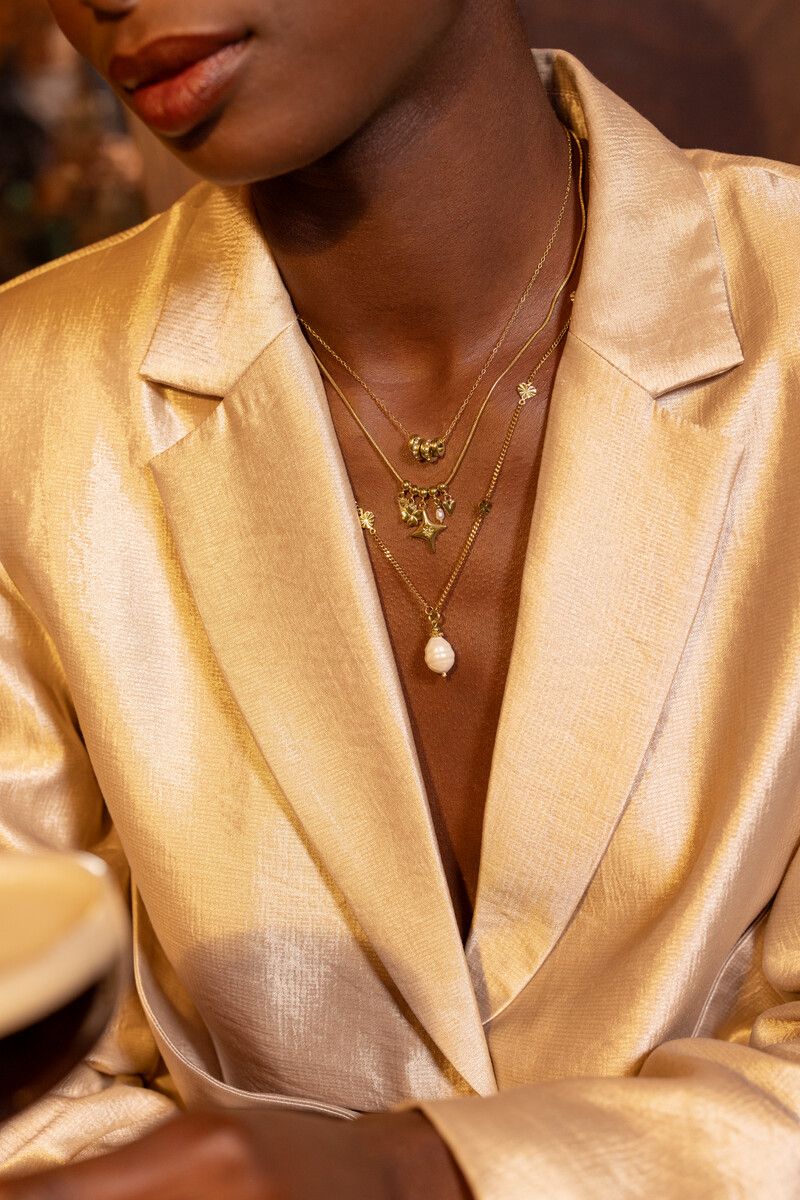 My Jewellery Necklace strass rings Goud