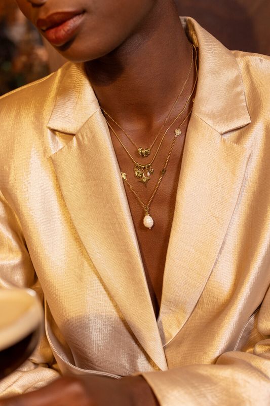 My Jewellery Necklace strass rings Goud