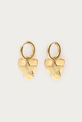 My Jewellery Earrings hoop heart star Goud