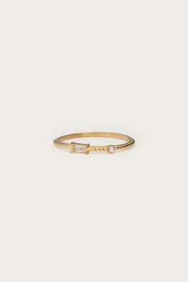 My Jewellery Ring fine pearl strass Goud