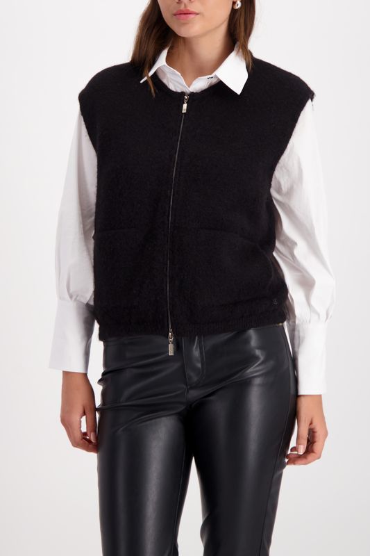 Monari Strickjacke schwarz Zwart