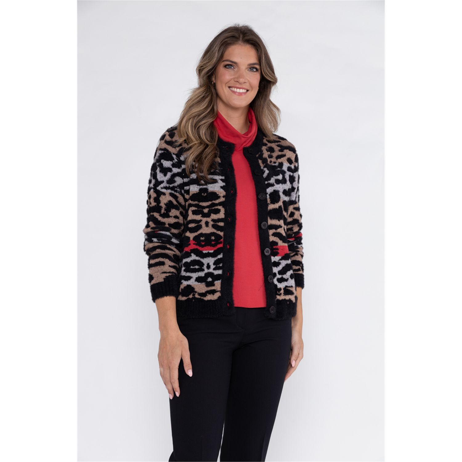 Roberto Sarto Vest ronde hals Rood