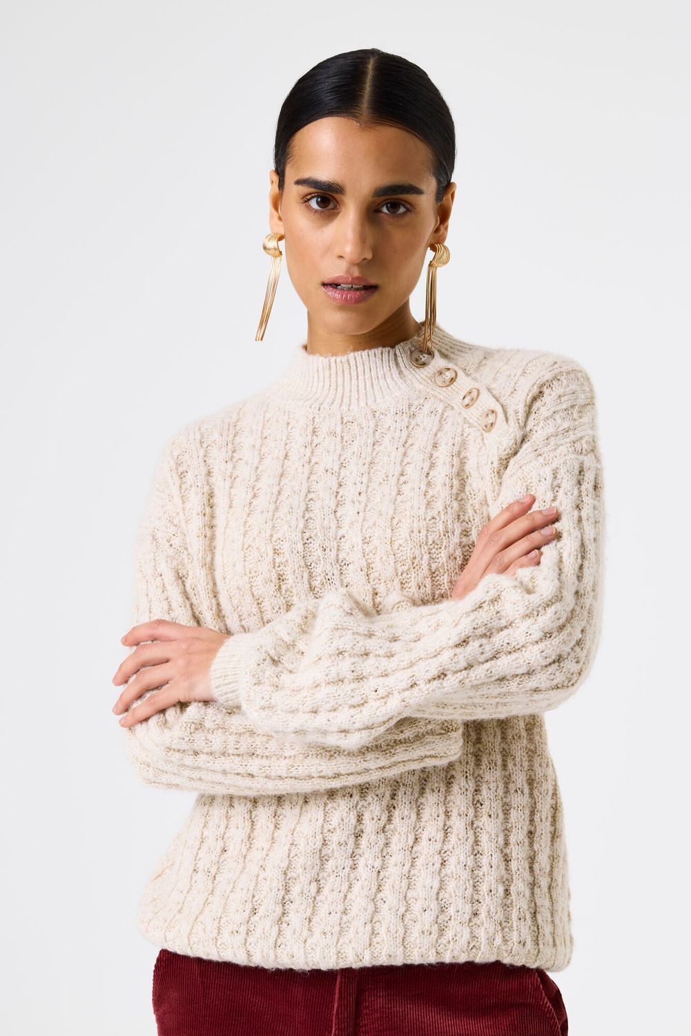 Garcia ladies pullover Ecru