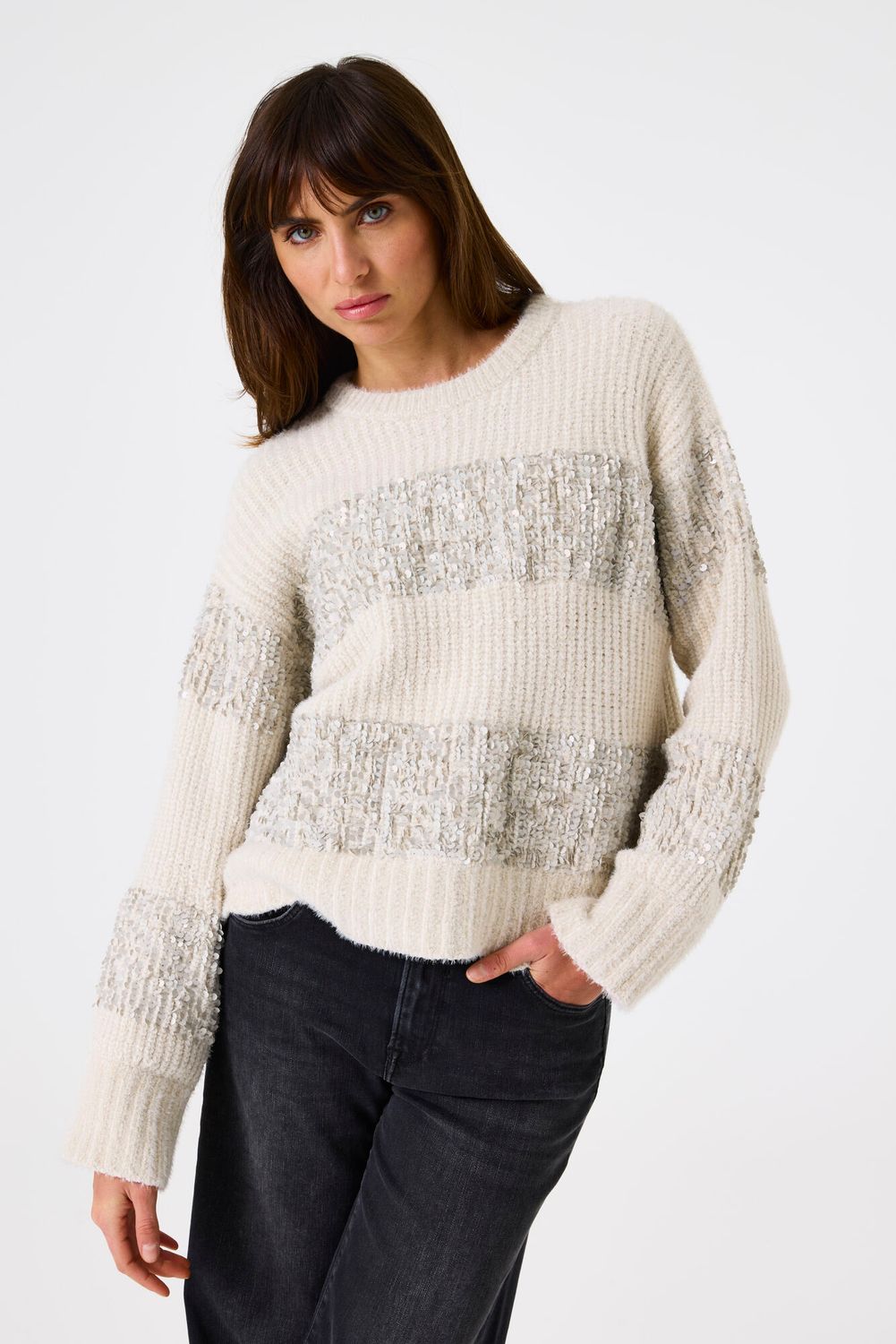 Garcia ladies pullover Ecru