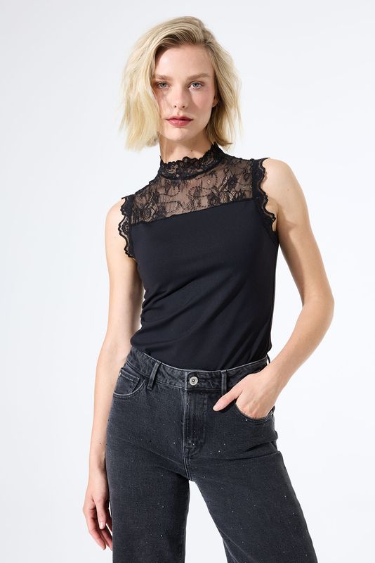 Garcia ladies singlet Zwart