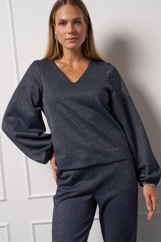 Studio Anneloes Claudina sparkle top Blauw