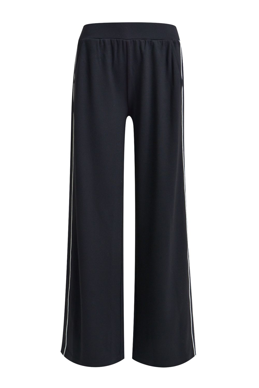 Milano Italy jersey pant met elastieke band Zwart