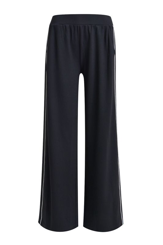 Milano Italy jersey pant met elastieke band Zwart